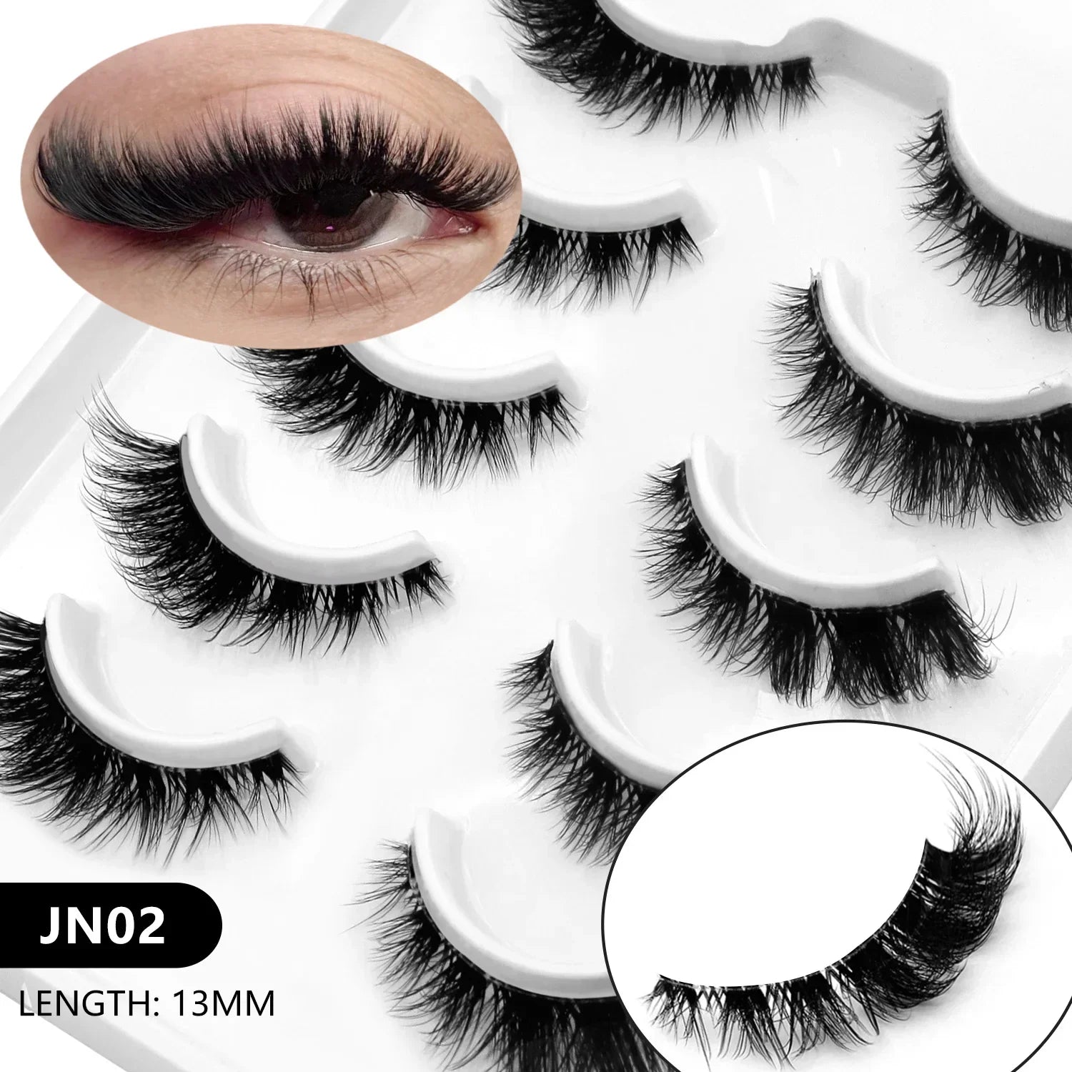 Veltrinay Cat Eye Lashes Soft Natural Faux Mink Eyelashes Fake Lashes Natural Look Wispy Winged End Eye Elongated Makeup