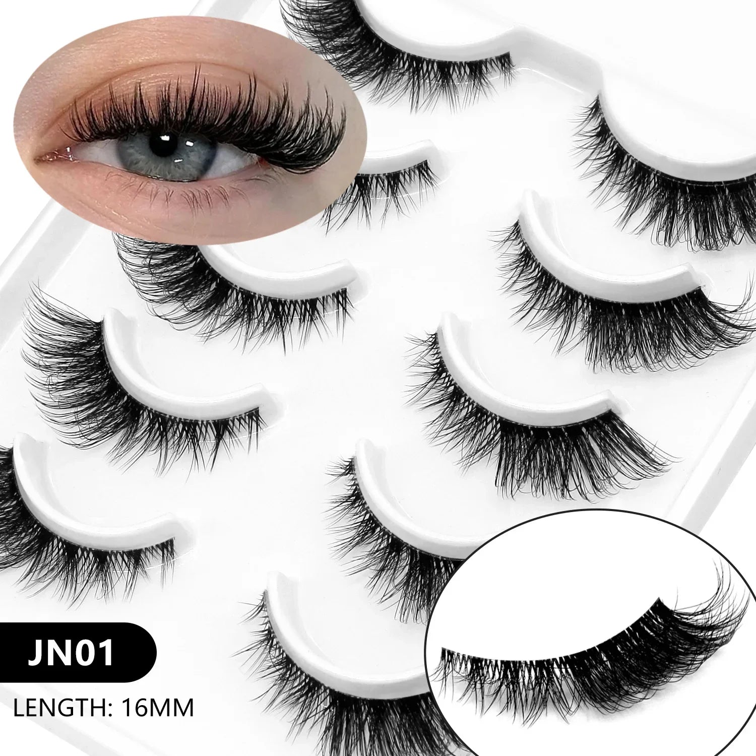 Veltrinay Cat Eye Lashes Soft Natural Faux Mink Eyelashes Fake Lashes Natural Look Wispy Winged End Eye Elongated Makeup