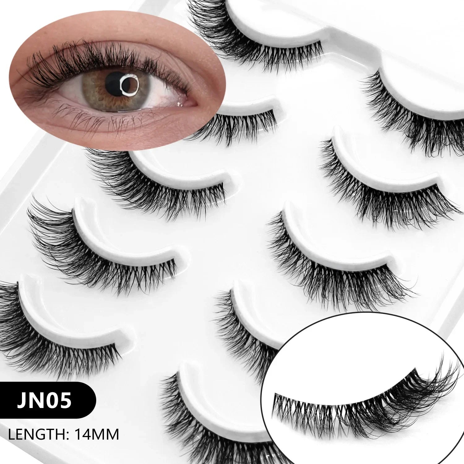 Veltrinay Cat Eye Lashes Soft Natural Faux Mink Eyelashes Fake Lashes Natural Look Wispy Winged End Eye Elongated Makeup