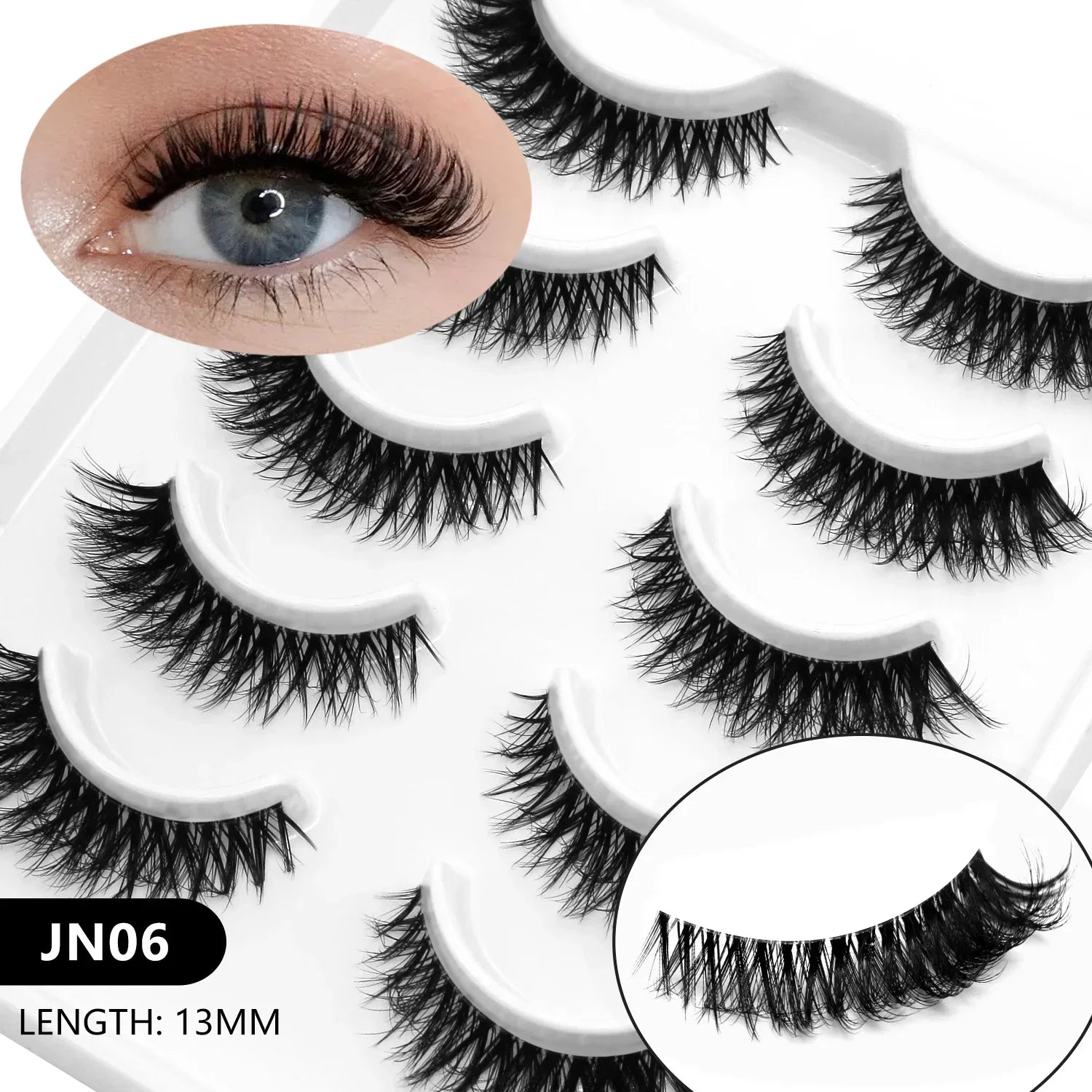 Veltrinay Cat Eye Lashes Soft Natural Faux Mink Eyelashes Fake Lashes Natural Look Wispy Winged End Eye Elongated Makeup