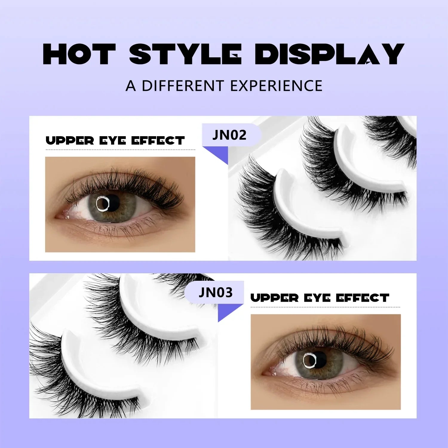 Veltrinay Cat Eye Lashes Soft Natural Faux Mink Eyelashes Fake Lashes Natural Look Wispy Winged End Eye Elongated Makeup
